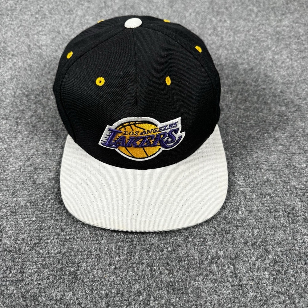 NEW LA Lakers Mitchell & Ness Hardwood Classics Hat Leather Strap Kobe Shaq